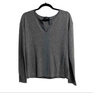 SANCTUARY V-Neck Pullover Sweater Charcoal Grey XS